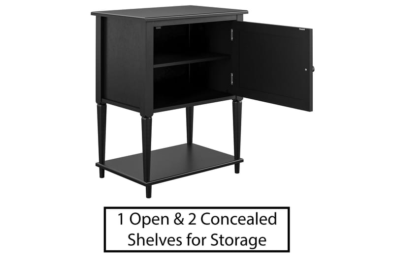 Fairmont Sidebord 56 cm Sort - Dorel Home - Møbler - Borde - Aflastningsbord - Bakkebord & små borde