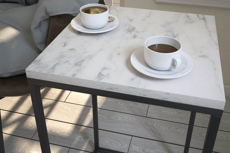 Falan sidebord 35 cm - Hvid / Sort - Møbler - Borde - Aflastningsbord - Bakkebord & små borde