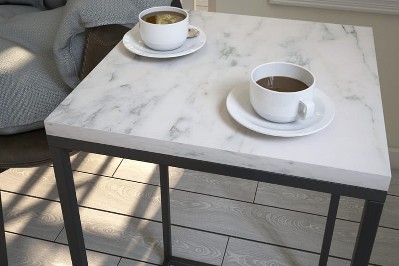 Falan sidebord 35 cm - Hvid / Sort - Møbler - Borde - Aflastningsbord - Bakkebord & små borde