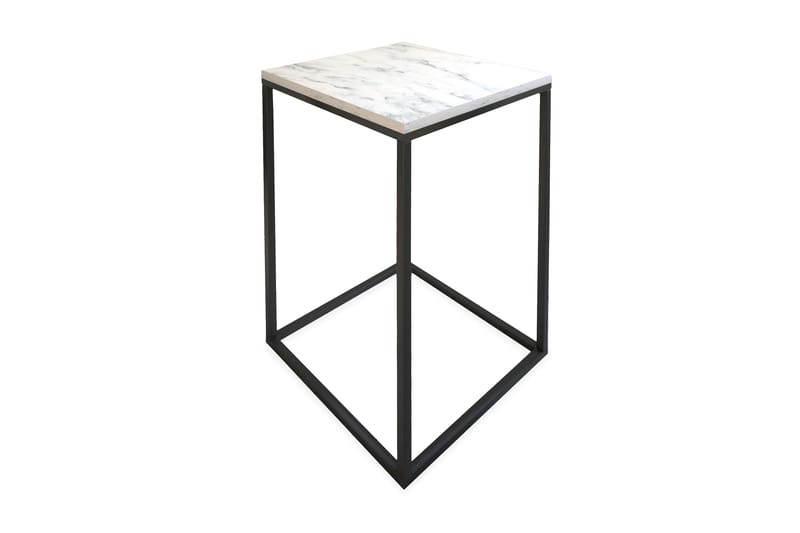 Falan sidebord 35 cm - Hvid / Sort - Lampebord - Bakkebord & små borde