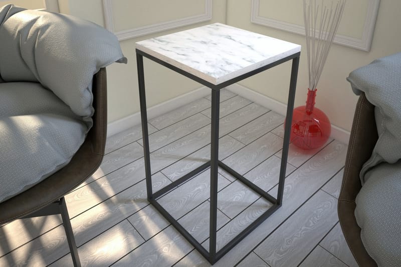 Falan sidebord 35 cm - Hvid / Sort - Møbler - Borde - Aflastningsbord - Bakkebord & små borde