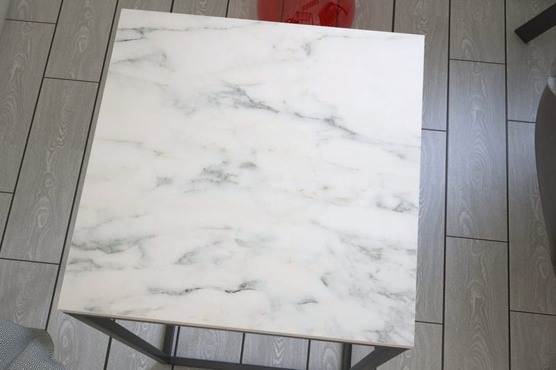 Falan sidebord 35 cm - Hvid / Sort - Møbler - Borde - Aflastningsbord - Bakkebord & små borde