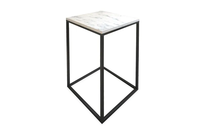 Falan sidebord 35 cm, Hvid / Sort