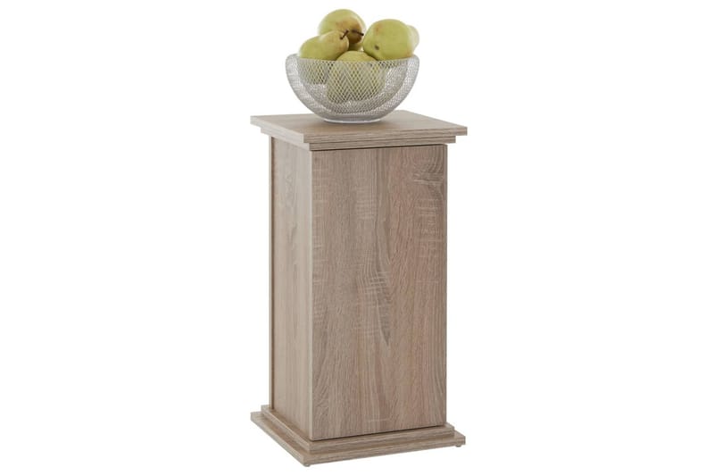 FMD accentbord med låge 57,4 cm egetræsfarve - Beige - Lampebord - Bakkebord & små borde