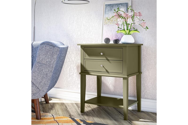 Franklin Sidobord 56x39 cm Olivgrön Olive green - Møbler - Borde - Aflastningsbord - Bakkebord & små borde