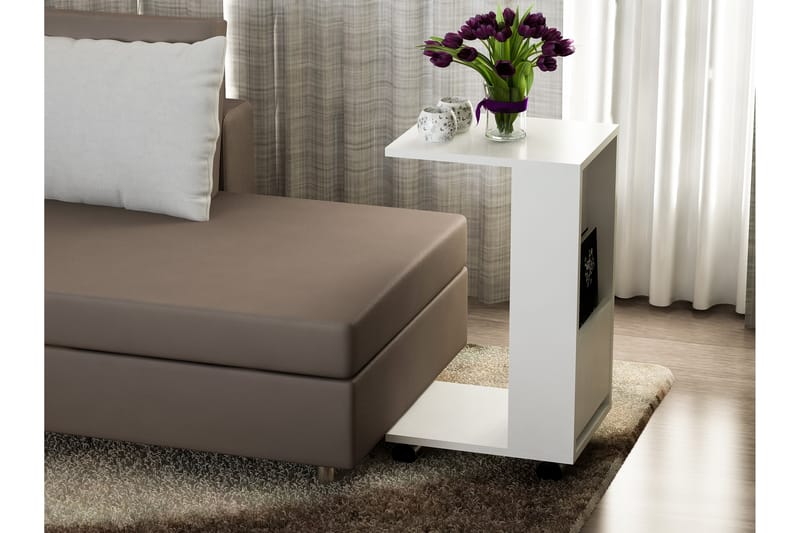 Furny Home Sidebord - Hvid - Lampebord - Bakkebord & små borde