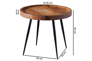 Gallelli sidebord 46 cm - Træ / natur - Møbler - Borde - Aflastningsbord - Bakkebord & små borde