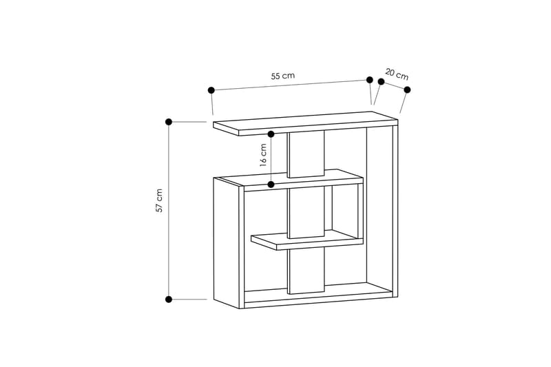 Homitis sidebord labyrint - Træ / hvid - Møbler - Borde - Aflastningsbord - Bakkebord & små borde
