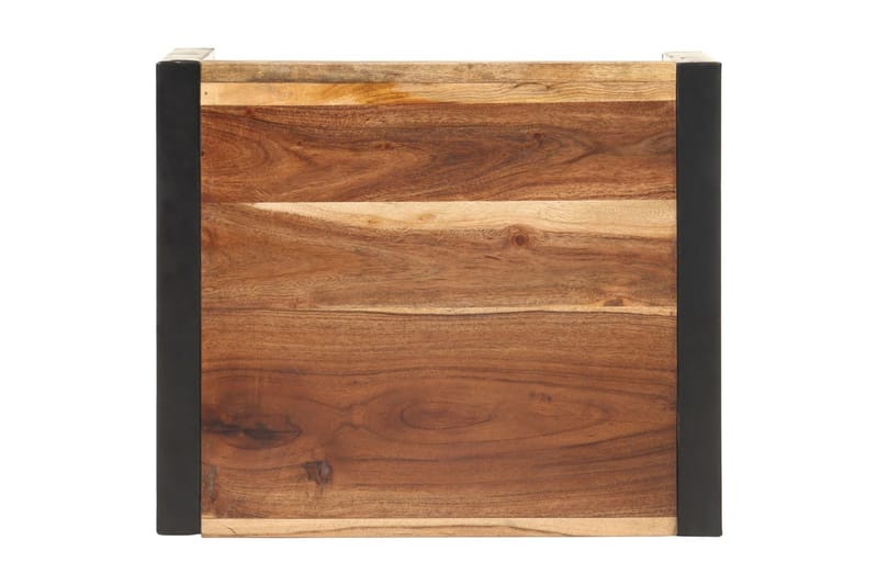 indskudsborde 3 dele massivt træ med sheeshamfinish - Brun - Møbler - Borde - Aflastningsbord - Bakkebord & små borde