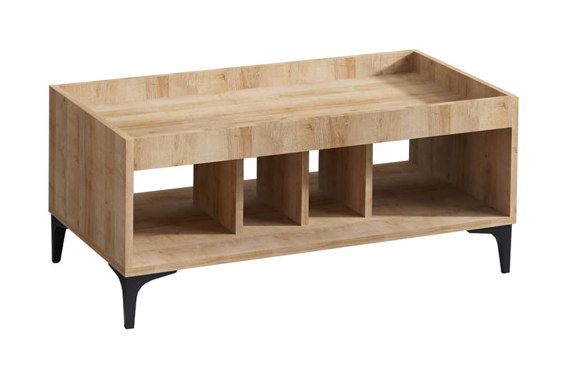 Kamulu bakkebord 100 cm - Natur / sort - Møbler - Borde - Aflastningsbord - Bakkebord & små borde