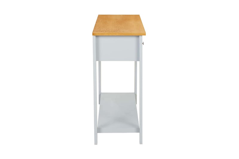Konsolbord 118x35x77 cm Massivt Egetræ - Lampebord - Bakkebord & små borde
