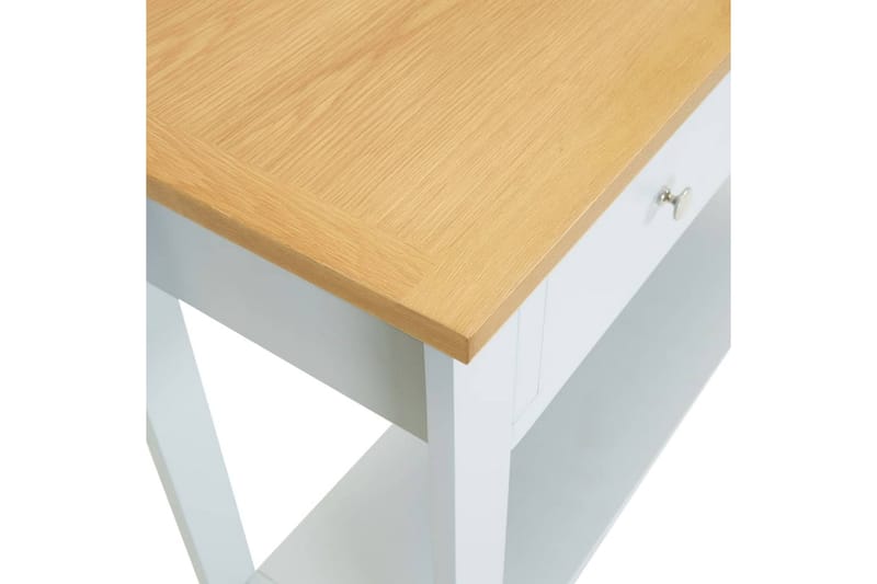 Konsolbord 118x35x77 cm Massivt Egetræ - Lampebord - Bakkebord & små borde