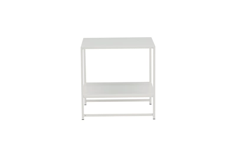 Kort sidebord med hylde Hvid - Lampebord - Bakkebord & små borde