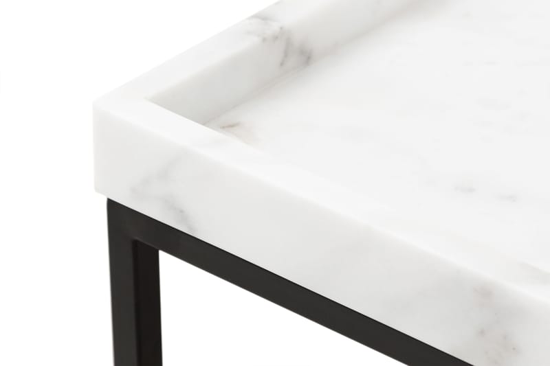 Kungshult Sidebord 60 cm - Hvid/Sort - Lampebord - Bakkebord & små borde