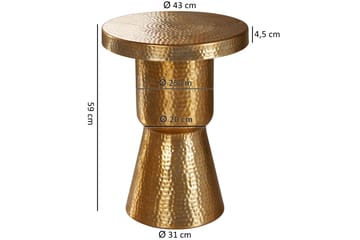 Leshun sidebord 43 cm - Guld - Møbler - Borde - Aflastningsbord - Bakkebord & små borde