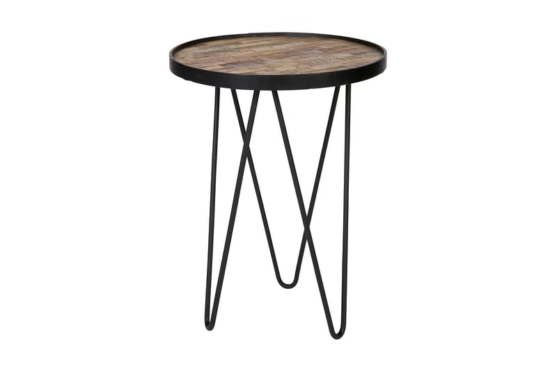 Lev Sidebord 39 cm Rund - Træ /Metal - Møbler - Borde - Aflastningsbord - Bakkebord & små borde