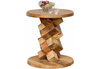 Lithia sidebord 40 cm rundt - Brun - Møbler - Borde - Aflastningsbord - Bakkebord & små borde