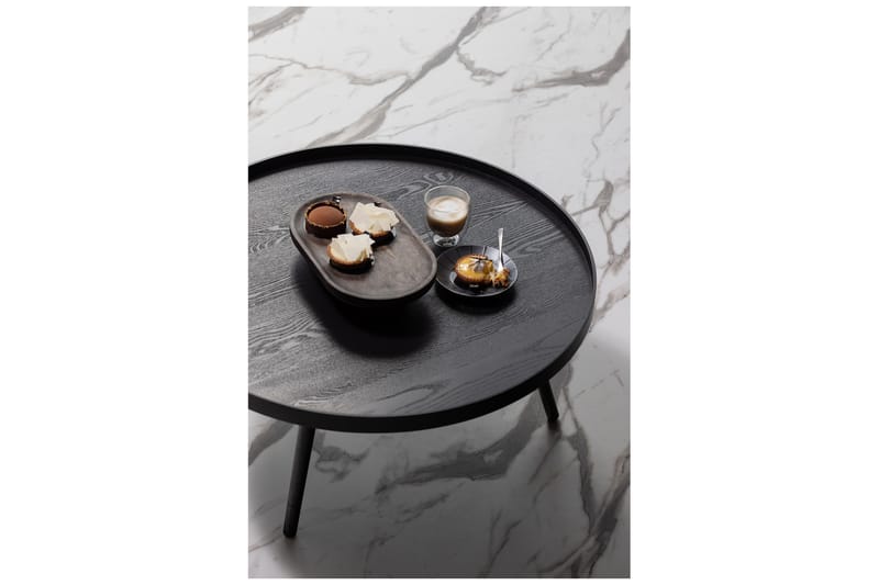 Macaria Sidebord XL 78 cm Rund - Sort - Møbler - Borde - Aflastningsbord - Bakkebord & små borde