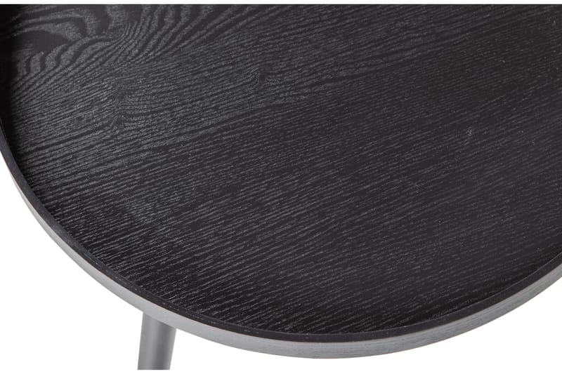 Macaria Sidebord XL 78 cm Rund - Sort - Møbler - Borde - Aflastningsbord - Bakkebord & små borde