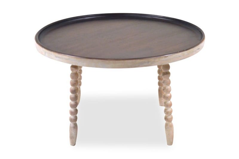 Maiko Sidebord Rund - Mangotræ Mørkebrun - Lampebord - Bakkebord & små borde