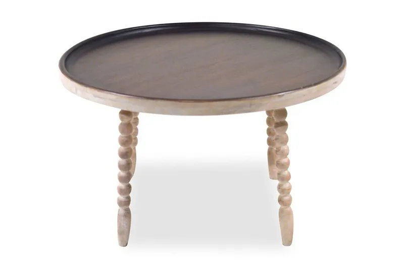 Maiko Sidebord Rund, Mangotræ Mørkebrun