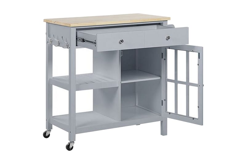 Manesseno Serveringsvogn 80 cm - Grå - Møbler - Borde - Aflastningsbord - Bakkebord & små borde