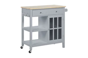 Manesseno Serveringsvogn 80 cm - Grå - Møbler - Borde - Aflastningsbord - Bakkebord & små borde