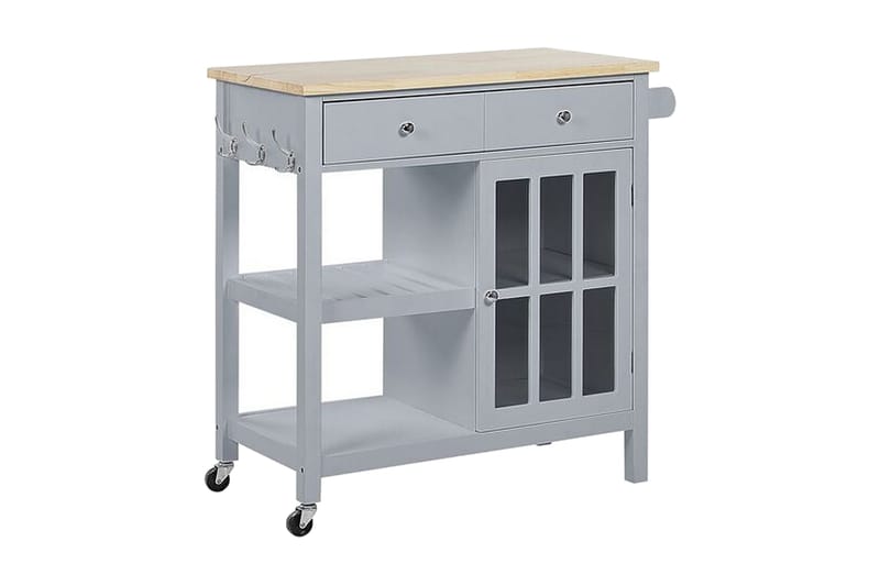 Manesseno Serveringsvogn 80 cm - Grå - Møbler - Borde - Aflastningsbord - Bakkebord & små borde