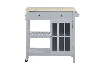 Manesseno Serveringsvogn 80 cm - Grå - Møbler - Borde - Aflastningsbord - Bakkebord & små borde