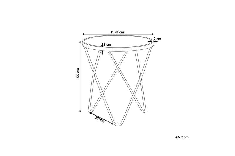Meerah skænk Marble effekt - Hvid - Møbler - Borde - Aflastningsbord - Bakkebord & små borde