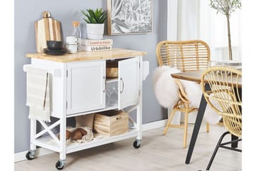 Melesse Serveringsvogn 102 cm - Hvid - Møbler - Borde - Aflastningsbord - Bakkebord & små borde