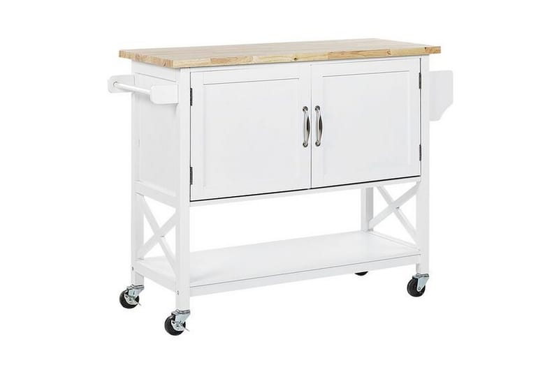Melesse Serveringsvogn 102 cm - Hvid - Møbler - Borde - Aflastningsbord - Bakkebord & små borde