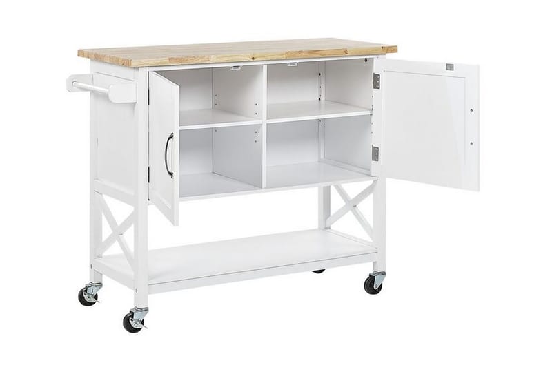 Melesse Serveringsvogn 102 cm - Hvid - Møbler - Borde - Aflastningsbord - Bakkebord & små borde