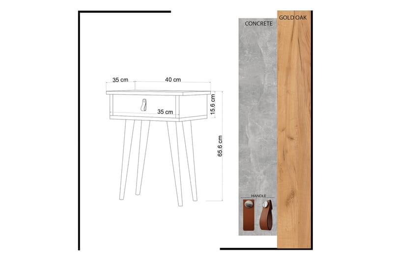 Mod Design skænk - Træ / hvid - Lampebord - Bakkebord & små borde