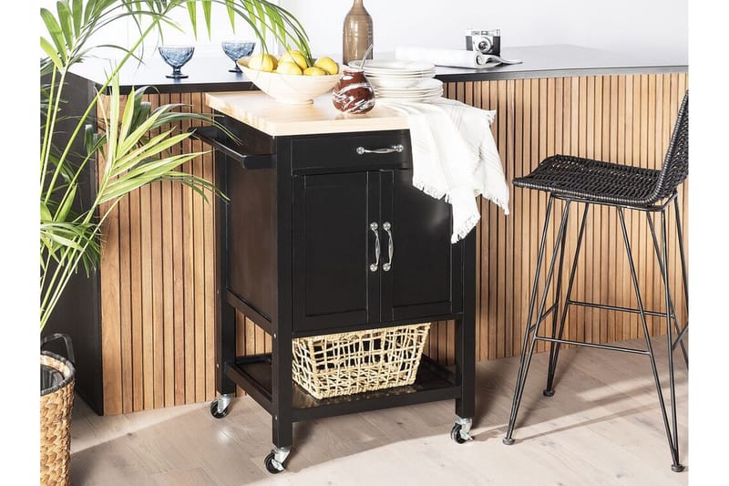 Mylove Serveringsvogn - Sort - Møbler - Borde - Aflastningsbord - Bakkebord & små borde