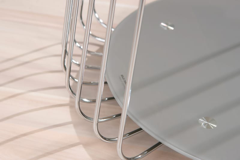 Nanette Sidebord 50 cm Rund - Glas/Krom - Møbler - Borde - Aflastningsbord - Bakkebord & små borde