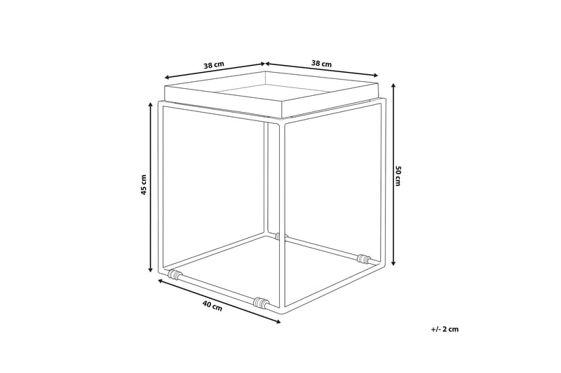 Sa | på sidebord 40 cm - Hvid - Lampebord - Bakkebord & små borde