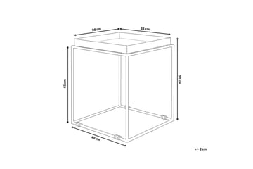 Sa | på sidebord 40 cm - Hvid - Møbler - Borde - Aflastningsbord - Bakkebord & små borde
