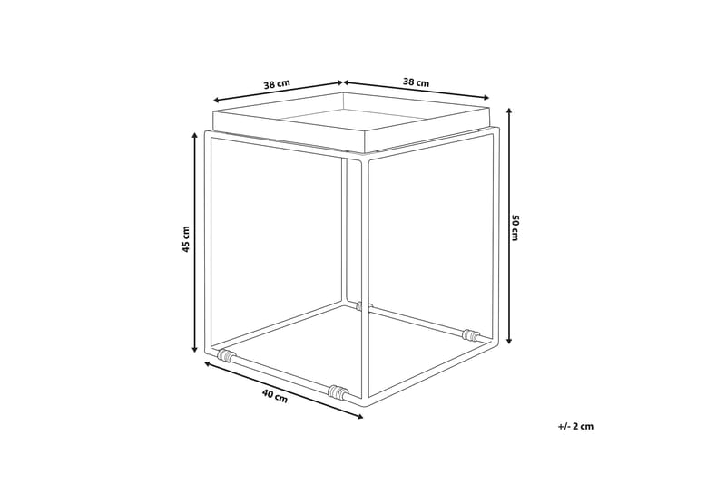 Sa | på sidebord 40 cm - Hvid - Møbler - Borde - Aflastningsbord - Bakkebord & små borde