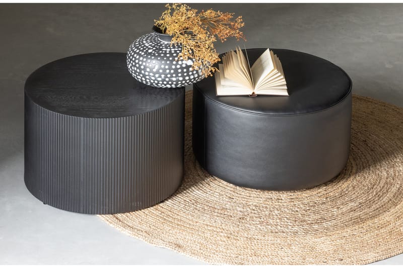 Senan Sidebord 60 cm Rund - Sort - Møbler - Borde - Aflastningsbord - Bakkebord & små borde