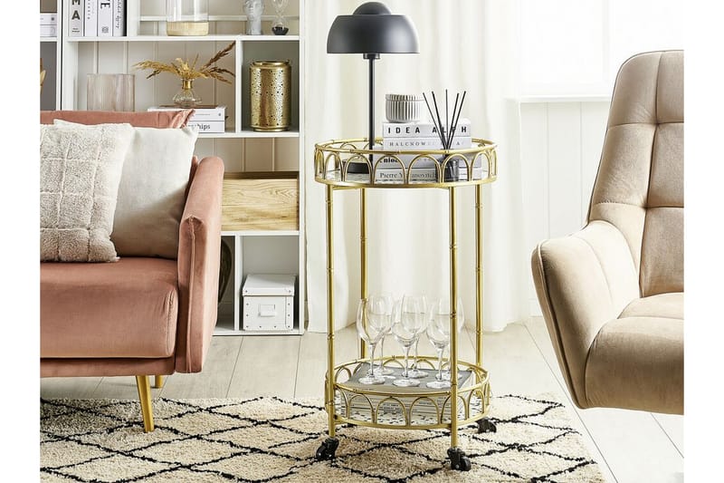 Shafter Serveringsvogn 48 cm - Guld - Møbler - Borde - Aflastningsbord - Bakkebord & små borde