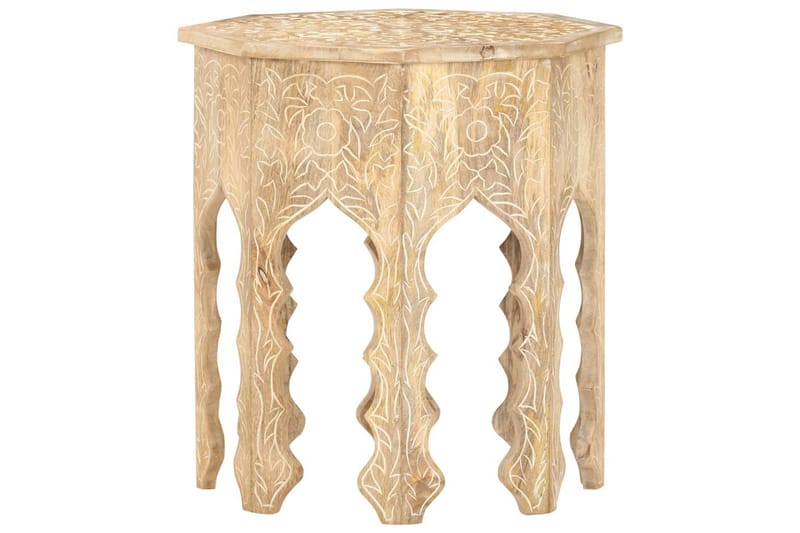 Sidebord ø48 cm massivt mangotræ - Brun - Lampebord - Bakkebord & små borde