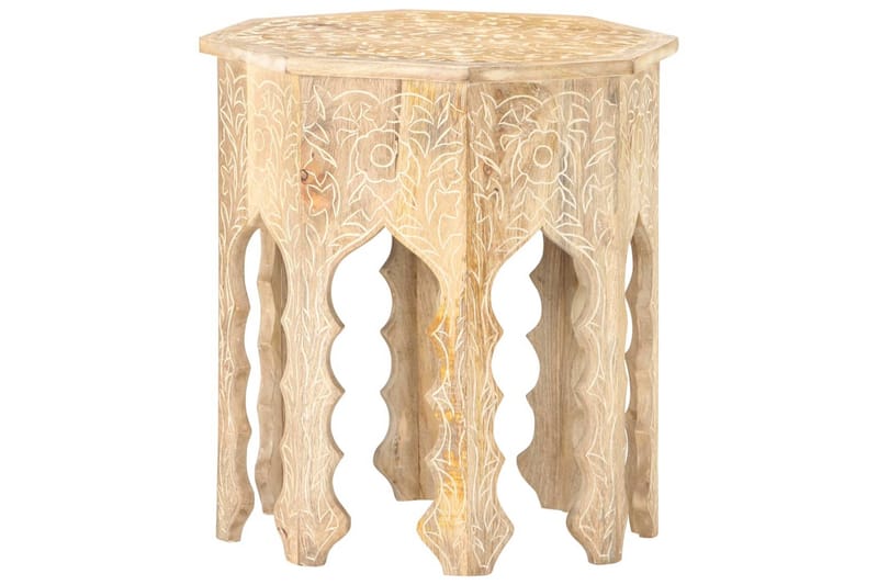 Sidebord ø48 cm massivt mangotræ - Brun - Lampebord - Bakkebord & små borde