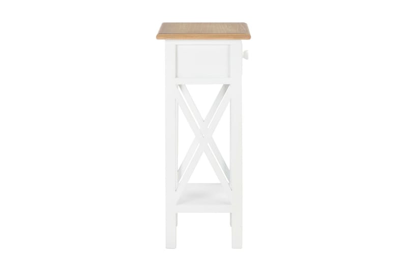 Sidebord 27 X 27 X 65,5 Cm Træ Hvid - Hvid - Møbler - Borde - Aflastningsbord - Bakkebord & små borde