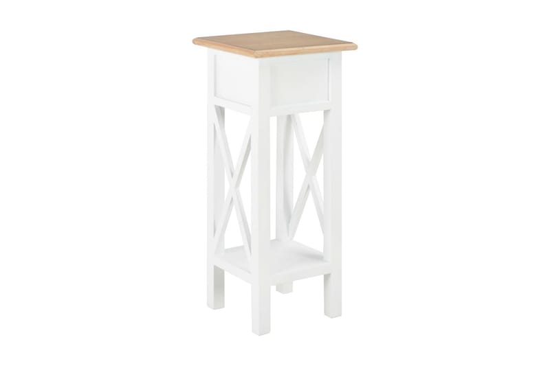 Sidebord 27 X 27 X 65,5 Cm Træ Hvid - Hvid - Møbler - Borde - Aflastningsbord - Bakkebord & små borde