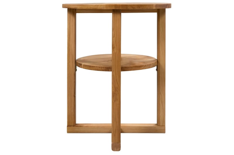 Sidebord 40 X 50 Cm Massivt Egetræ - Brun - Møbler - Borde - Aflastningsbord - Bakkebord & små borde