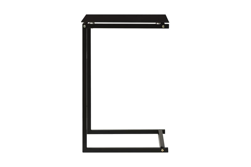 sidebord 40x40x60 cm hærdet glas sort - Sort - Møbler - Borde - Aflastningsbord - Bakkebord & små borde