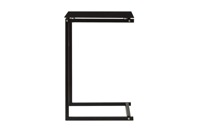sidebord 40x40x60 cm hærdet glas sort - Sort - Lampebord - Bakkebord & små borde