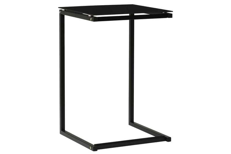 sidebord 40x40x60 cm hærdet glas sort - Sort - Møbler - Borde - Aflastningsbord - Bakkebord & små borde