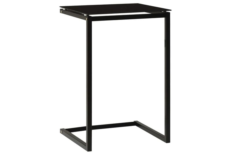 sidebord 40x40x60 cm hærdet glas sort - Sort - Møbler - Borde - Aflastningsbord - Bakkebord & små borde